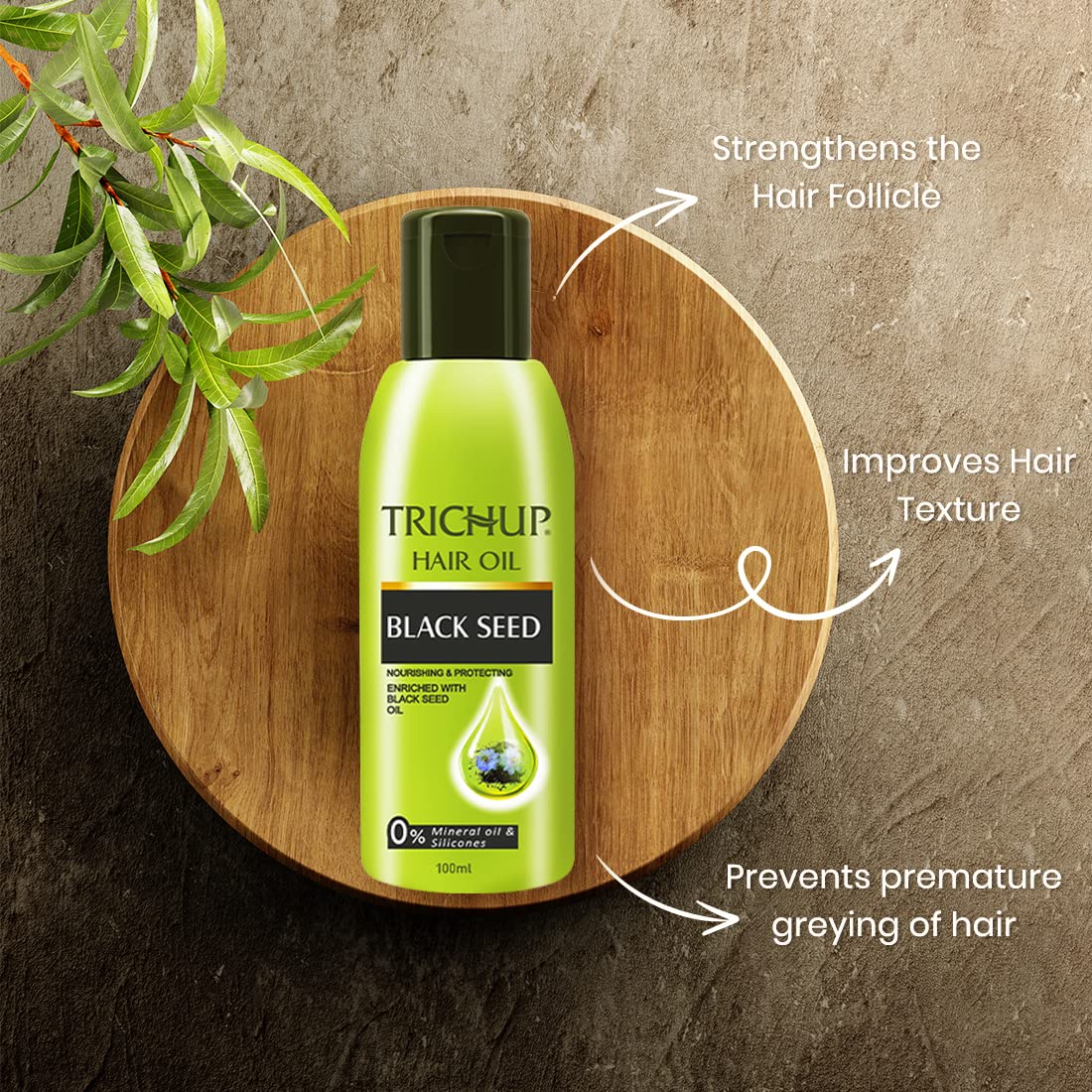 Trichup Black Seed Hair Oil - Enriched with Black seed - Protecting Hair from Damage and to Promote Healthy Hair 100ml (Pack of 2)