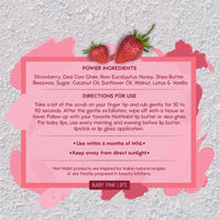 Nat Habit Cold Pressed Oil Combo Castor Oil 200 ml and Strawberry Crush Lip Mura - Lip Scrub 20g For Hair Fall & Hair Growth, Pink & Soft Lips, Chemical & Preservatives Free