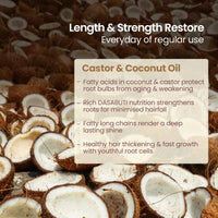 Nat Habit Castor Coconut Dasabuti Hair Oil for Length & Strenghting, Hair Cuticle & Retain Moisture, 100ml