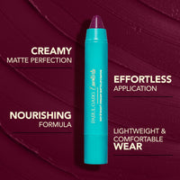 Parul Garg Beauty Creamy Matte Lip Crayon | Soft Matte & Hydrating Formula with Almond Oil & Vitamin E | Rich Pigment & Comfortable Wear | 100% Vegan (Bold Beauty 32)