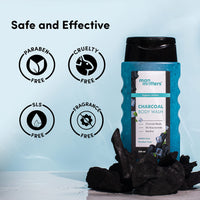 Man Matters 3 in 1 Action Charcoal Body Wash (Pack of 2) | Menthol, 5% Niacinamide & Activated Charcoal Beads | For Instant Cooling & Odor Protection | 500ml