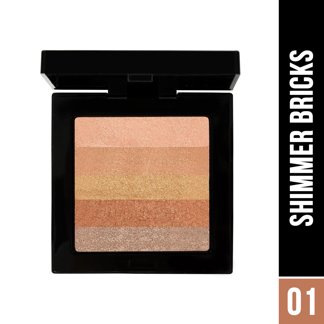 Hilary Rhoda Shimmer Bricks Highlighter Palette | Bronzers, Highlighters & Blushes | Highly Pigmented | Long Lasting & Illuminating Glow - 8.1g (Shade - 01)