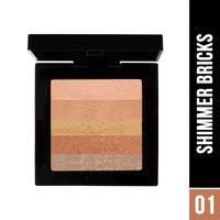 Hilary Rhoda Shimmer Bricks Highlighter Palette | Bronzers, Highlighters & Blushes | Highly Pigmented | Long Lasting & Illuminating Glow - 8.1g (Shade - 01)