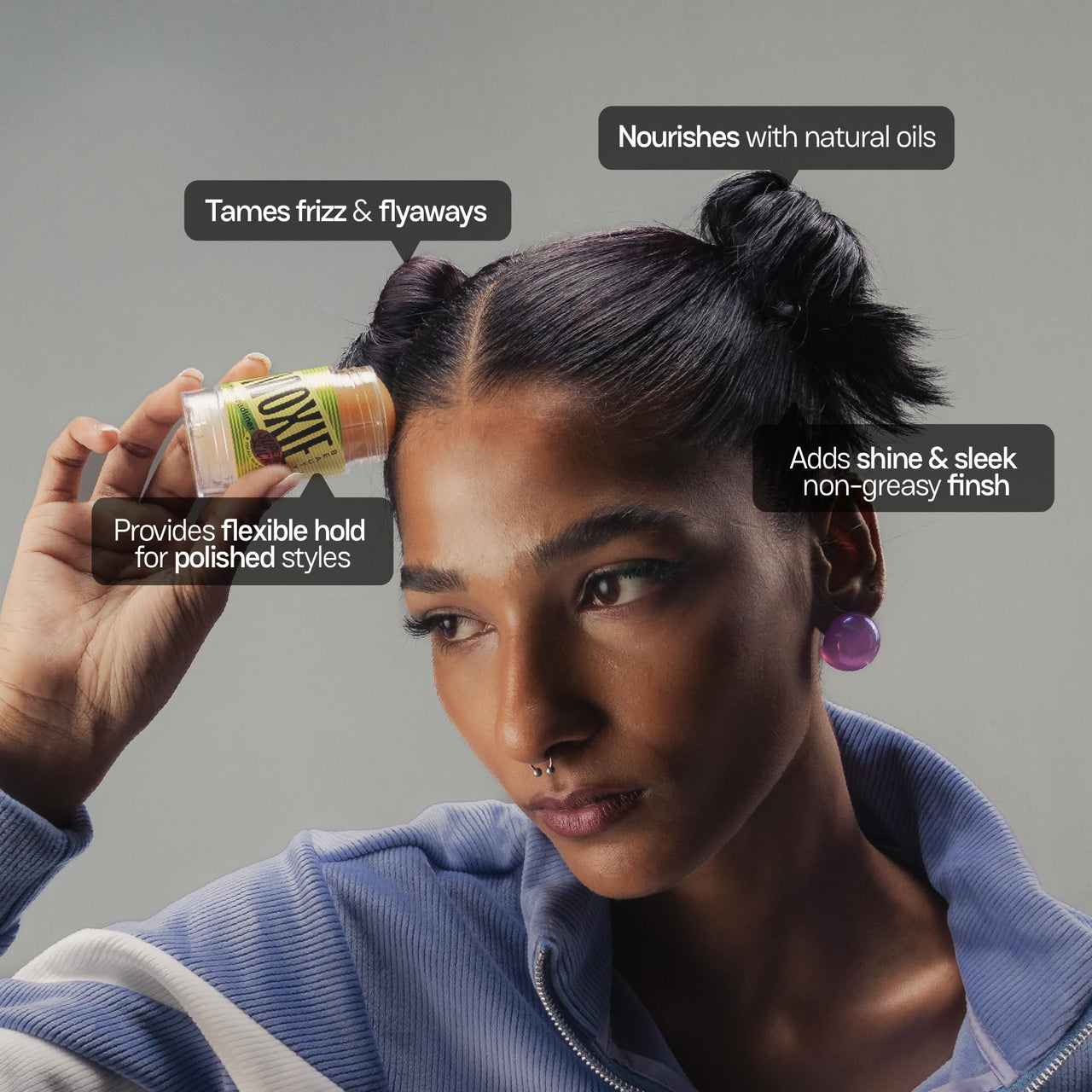 Moxie Beauty The Headliner | Wax Styling Stick | Fly Away Hair Fixer | No Residue | Wax Stick For Hair (The Headliner)