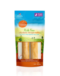 Canine Naturals Chicken Recipe Chew - Rawhide Free Dog Treats - Made from USA Raised Chicken - All-Natural and Easily Digestible - 2 Pack of 7 Inch Large Rolls for Dogs 50-75Lb 3.8 Ounce (Pack of 2)