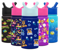 Simple Modern Paw Patrol Kids Water Bottle with Straw Insulated Stainless Steel Toddler Cup for Boys, Girls, School | Summit Collection | 14oz, Chase on the Case Paw Patrol: Chase on the Case