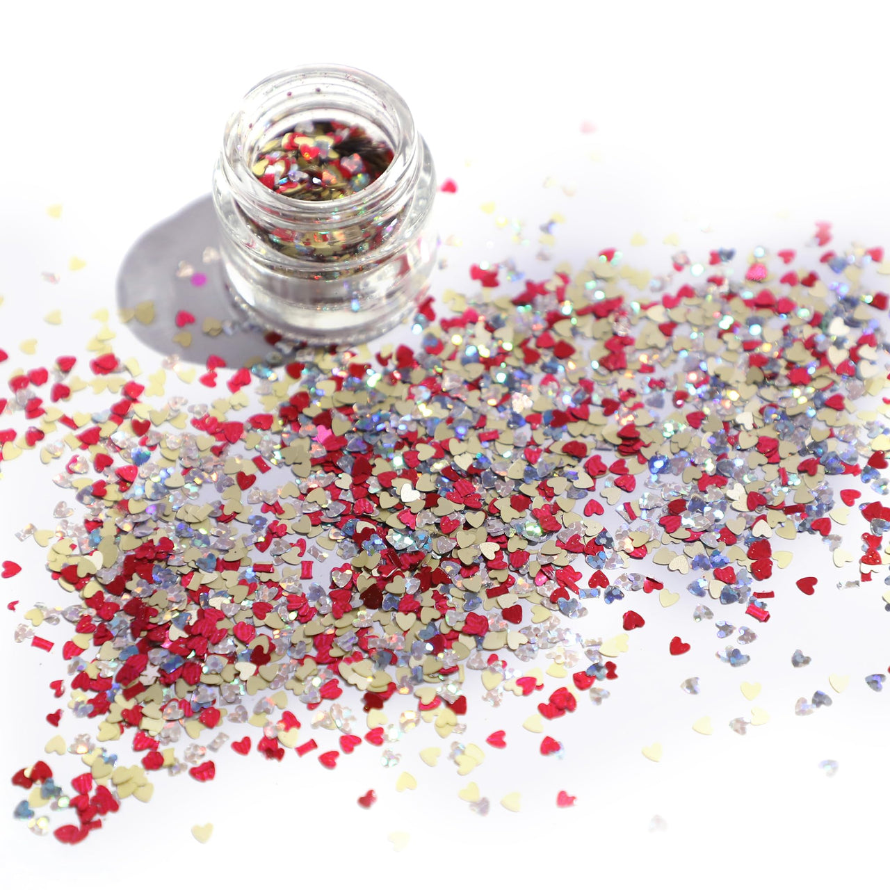 Loose Glitter Eyeshadow Powder Shiney Glitter (Hearts)
