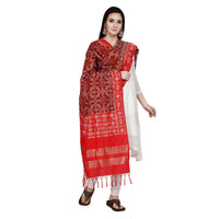 KAPAAHA Women's  Woven Design Silk Blend Dupatta Free Size