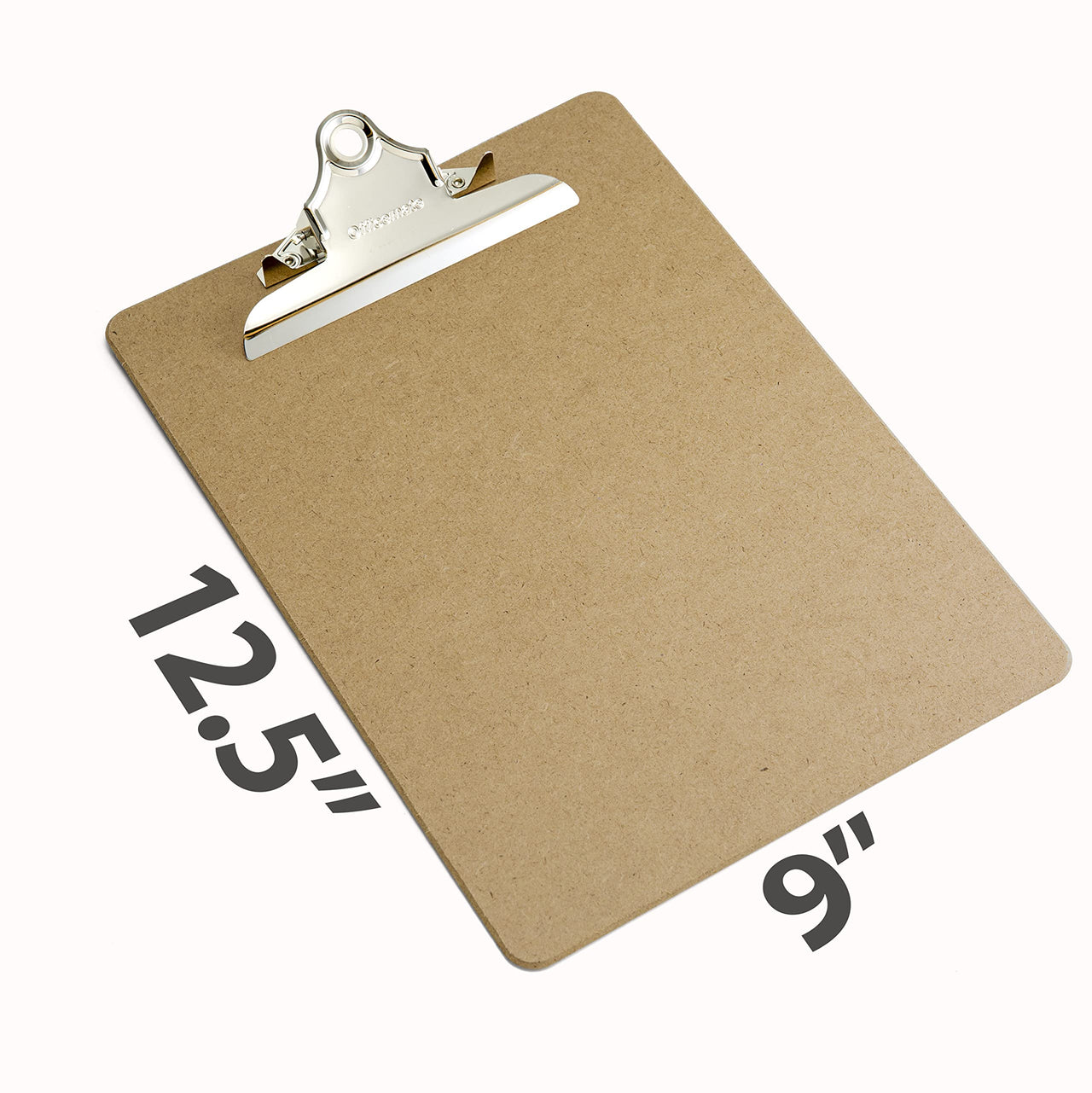 Officemate Recycled Wood Clipboard, Letter Size, 9" x 12.5" with 6" Clip, 3 Pack (83133),Brown Brown