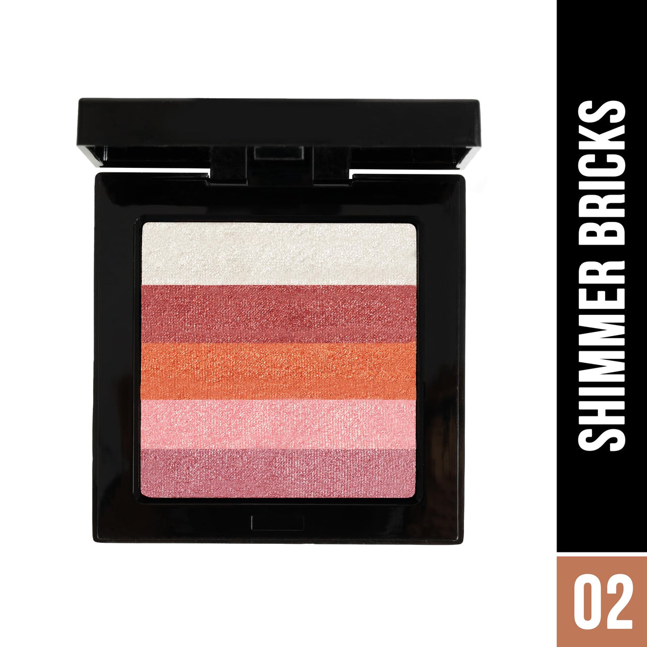 Hilary Rhoda Shimmer Bricks Highlighter Palette | Bronzers, Highlighters & Blushes | Highly Pigmented | Long Lasting & Illuminating Glow - 8.1g (Shade - 02)