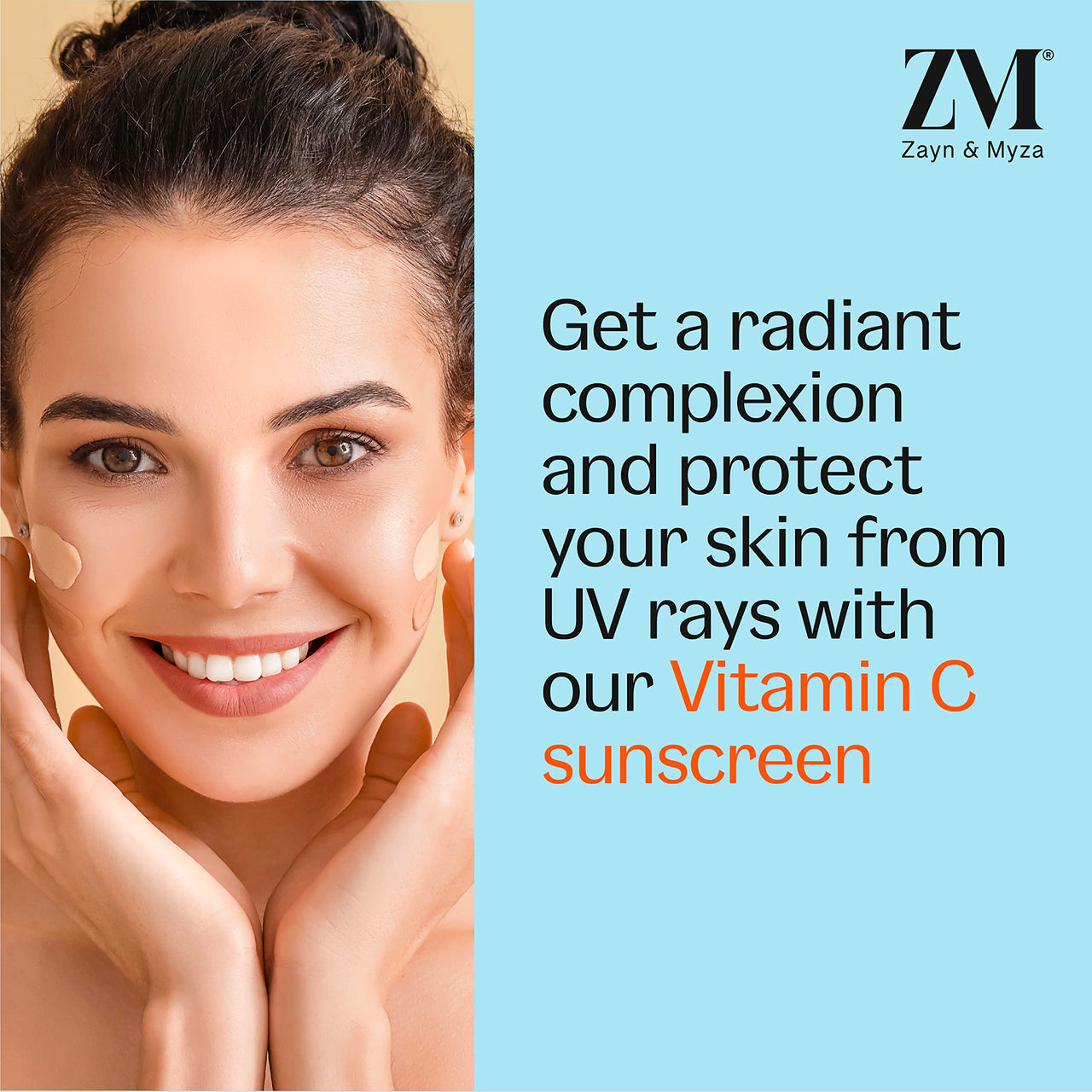 ZM Vitamin C UV Expert Hydrating Gel Sunscreen SPF 50 PA +++ For Bright & Glowing Skin | Non-Greasy, Quick-Absorbing | UVA UVB Sun Protection | Sunscreen For Women & Men - (Pack of 2) (50gm x 2)