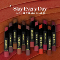 Hilary Rhoda Slay All Day Matte Lipstick | Transfer-proof & Smudge-proof | Long-Lasting & Premium Creamy Lipstick | Waterproof & Vibrant Colour lipstick | 2.6g (Flamingo - Shade 08)