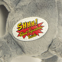 goDog Crazy Hairs Elephant Silent Squeak Plush Dog Toy, Chew Guard Technology - Gray, Small Crazy Hairs Elephant (Gray)