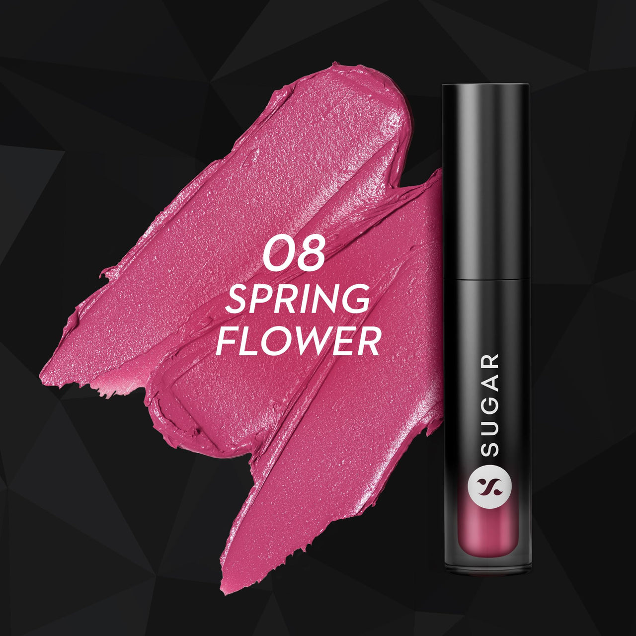 SUGAR Cosmetics Mousse Muse Lip Cream | Lasts 24+ Hrs | Creamy Mousse Lipstick | Waterproof & Smudgeproof | 5ml - 08 Spring Flower