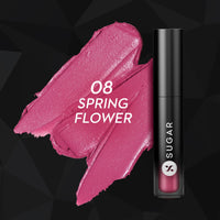 SUGAR Cosmetics Mousse Muse Lip Cream | Lasts 24+ Hrs | Creamy Mousse Lipstick | Waterproof & Smudgeproof | 5ml - 08 Spring Flower