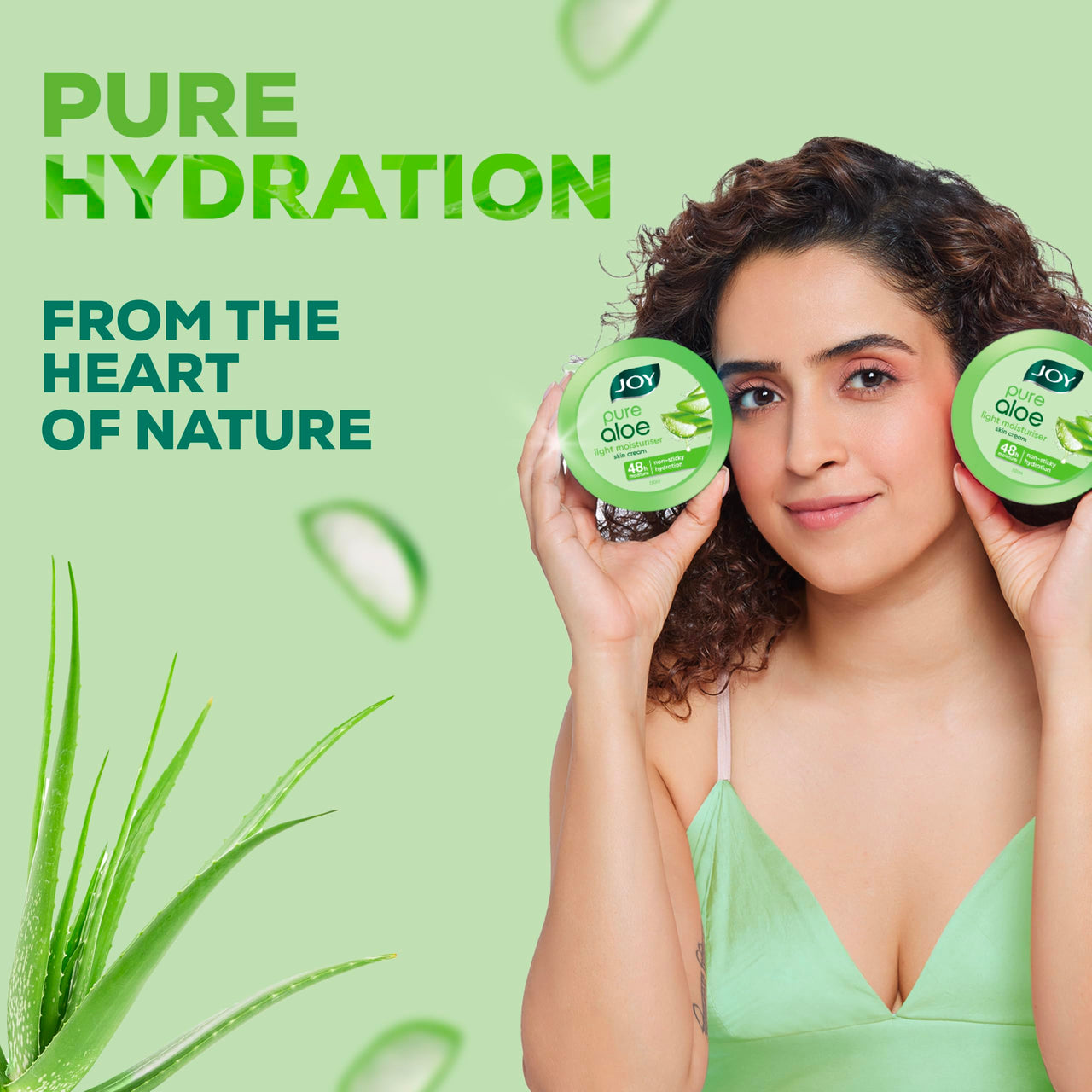 Joy Pure Aloe Multi Benefit Aloe Vera Moisturisers Skin Cold Cream, For Normal to Oily Skin - Pack of 2 X 200ml