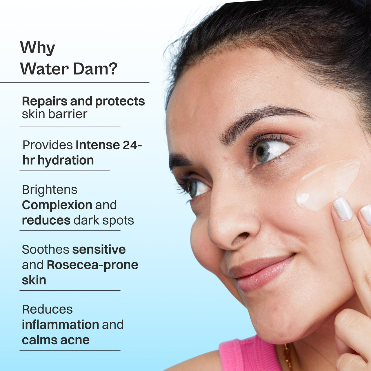 Put Simply Hydrating Gel Face Korean Moisturizer for Dry, Oily & Sensitive Skin with 3% Niacinamide, 7% Cica, Ceramides, HA | Fragrance Free, Ultra Lightweight & Fast Absorbing | For Men & Women | 50 ml