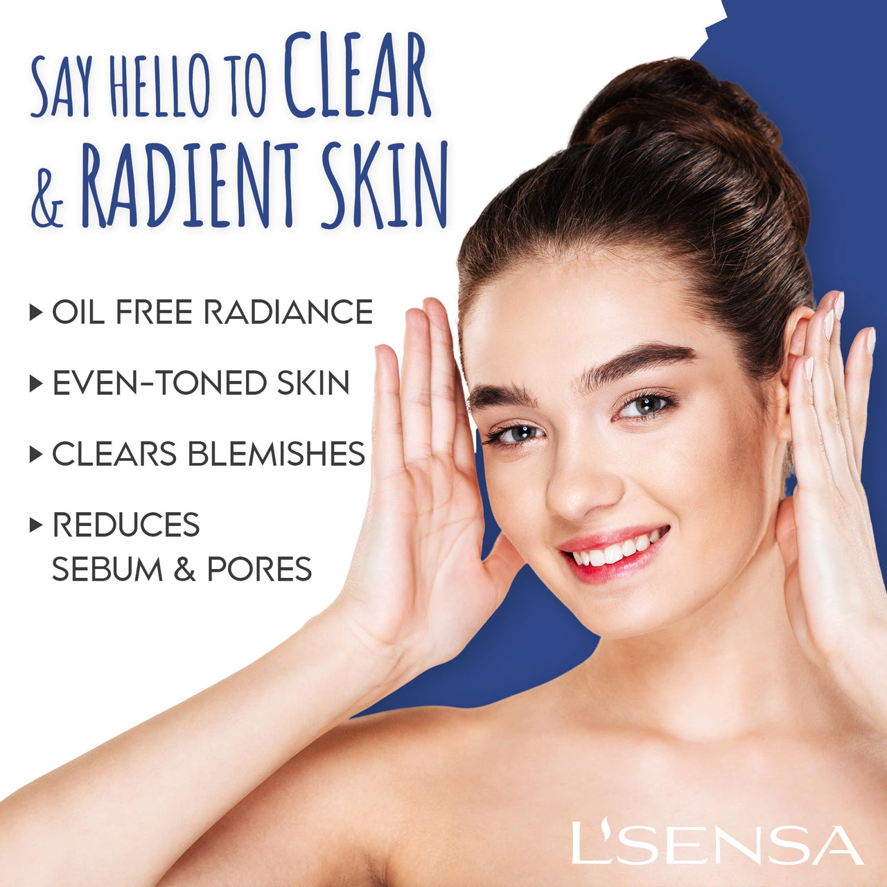 L'SENSA 10% Niacinamide Serum | Face Serum | Oil Free Radiance, Even-Toned skin, Clears Blemishes, Reduces Sebum & Pores | For All Skin Types | 10 ML.