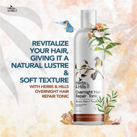 Herbs & Hills Overnight Hair Repair Tonic 100 ml with Aloe Vera, Neem & Juniper for Dry Hair, Scalp Rescue & Control Hair Fall, Reduce Dandruff, Maintains Healthy Hairs, for Men & Women