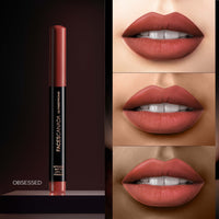 FACESCANADA Ultime Pro Hd Intense Matte Lipstick + Primer - Obsessed (Red), 1.4G & Faces Canada Ultime Pro Hd Intense Matte Lipstick + Primer - Nearly Nude (Nude), 1.4G
