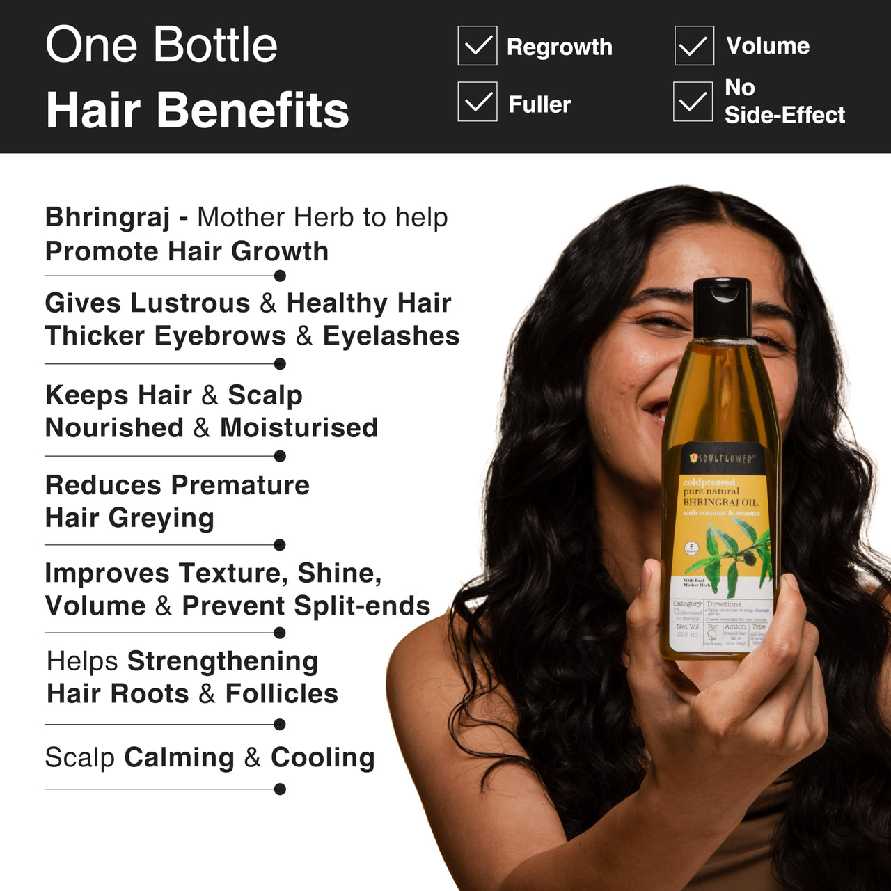 Soulflower Rosemary Lavender and Bhringraj Hair Oil, 225ml Each | Hair Growth, Strengthening & Nourishing Hair Roots | Pure, Natural and Coldpressed Hair Oil - Pack of 2