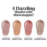 Hilary Rhoda Showstopper Liquid Eyeshadow | Gel-Based Formula | Shimmer Finish | Highly Pigmented | Blends Easily | Create Versatile Looks | 2ml (Moon Pink - Shade 01)