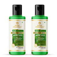 Khadi Organique Neem Tulsi Natural Face & Body Wash Pack Of 2