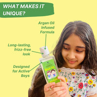 HealthBest Kidbest Hair Oil for Kids | Organic Argan, Moringa, Jojoba & Macadamia Nut Oil | Hair Growth | Damaged Hair | Tear, Paraben, SLS free | 250ml