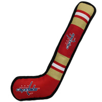 Pets First Dog Toy Tough Nylon with Inner Squeaker Licensed by NHL Washington Capitals Hockey Stick Toy for Dogs & Cats Play Hockey with Your Pet , 16 inch (Pack of 1) (CAP-3232) 16 inches long