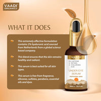 Vaadi Herbals Under Eye Serum With 5% Caffeine & Retinol & Hyaluronic Acid