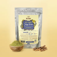 Nat Habit Ready-to-Apply Fresh Henna Paste and Indigo Powder Combo, Pre-Soaked in Black Tea and Herbs,100% Natural Rajasthani Henna & Indigo Powder For Natural Black Hair (440g + 85g)