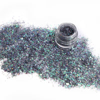 Loose Glitter Eyeshadow Powder Shiney Glitter (Grey Metal)
