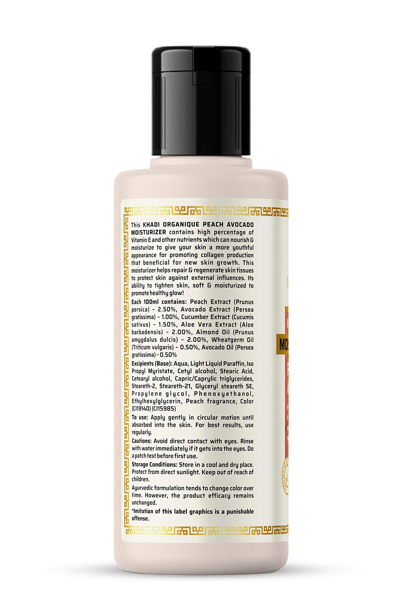 Khadi Organique Peach Avacado Mosturizer for Dry Skin - Pack of 3