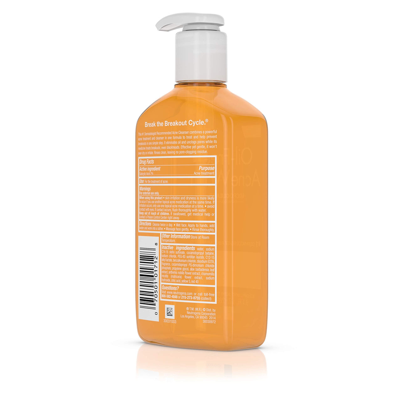 Neutrogena Acne Wash, Oil-Free, 4.2 Oz., 269 ml (Pack of 1) (SG_B000NWAOI8_US)