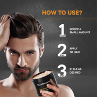 Men Deserve - Hair Styling Cream (100g) | Provides Strong Hold & Nourishment | Paraben & Sulphate Free | Non-Greasy Hair Cream for Men With Coconut Oil & Keratin | Hair Cream for Dry and Frizzy Hair