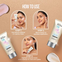 Hilary Rhoda Skin Shine Strobe Cream | 2 in 1 - Highlighter & Moisturiser | Shea Butter & Hyaluronic Acid | Intense Hydration | Weightless formula & Luminous Finish - 25ml (Sterling Silver - Shade 01)