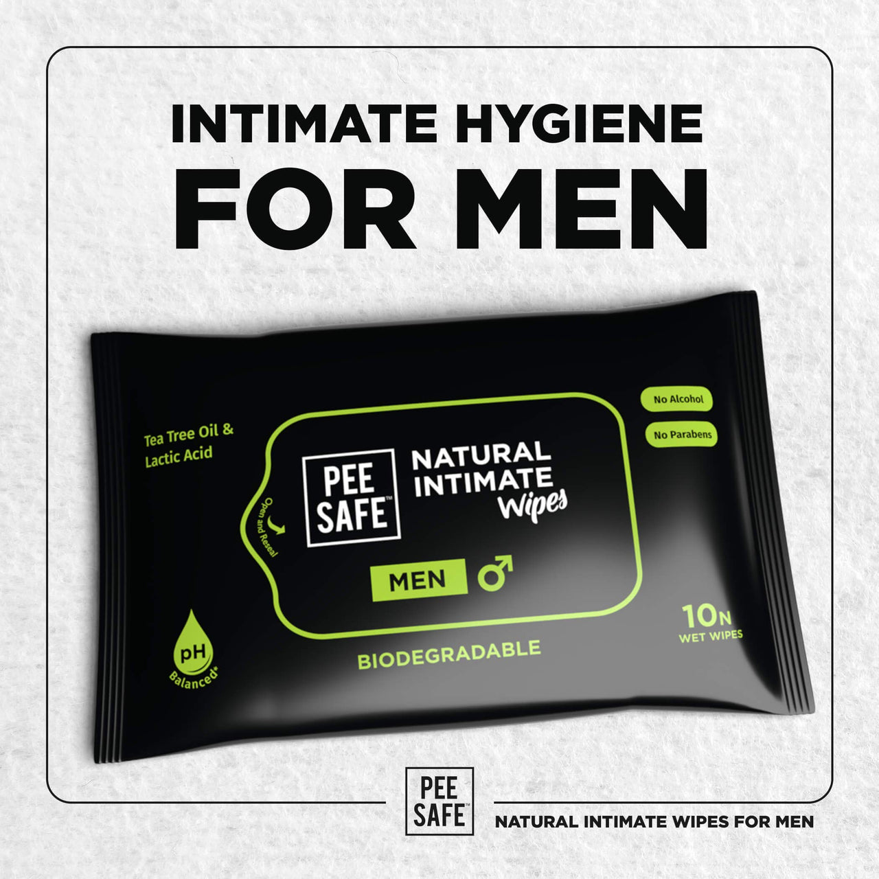 Pee Safe Intimate Wash (100ml) & Intimate Wipes (Pack of 10) | pH Balanced Pack For Ever Lasting Freshness | 100% Paraben And Sulfate Free