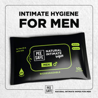 Pee Safe Intimate Wash (100ml) & Intimate Wipes (Pack of 10) | pH Balanced Pack For Ever Lasting Freshness | 100% Paraben And Sulfate Free