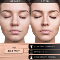 FACESCANADA All Day Hydra Matte Foundation|3-In-1 Foundation + Moisturizer Cream + Spf 30|24 Hr Aloe Hydration&Vitamin C|10Hr Long Wear|Medium To High Buildable Coverage|Rose Ivory 011|25Ml,Pack Of 1