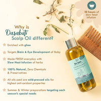 Nat Habit Summer Baby Scalp & Hair Oil with Brahmi Matsyakshi Dasabuti, Cools Body & Aids Good Sleep - 110ml