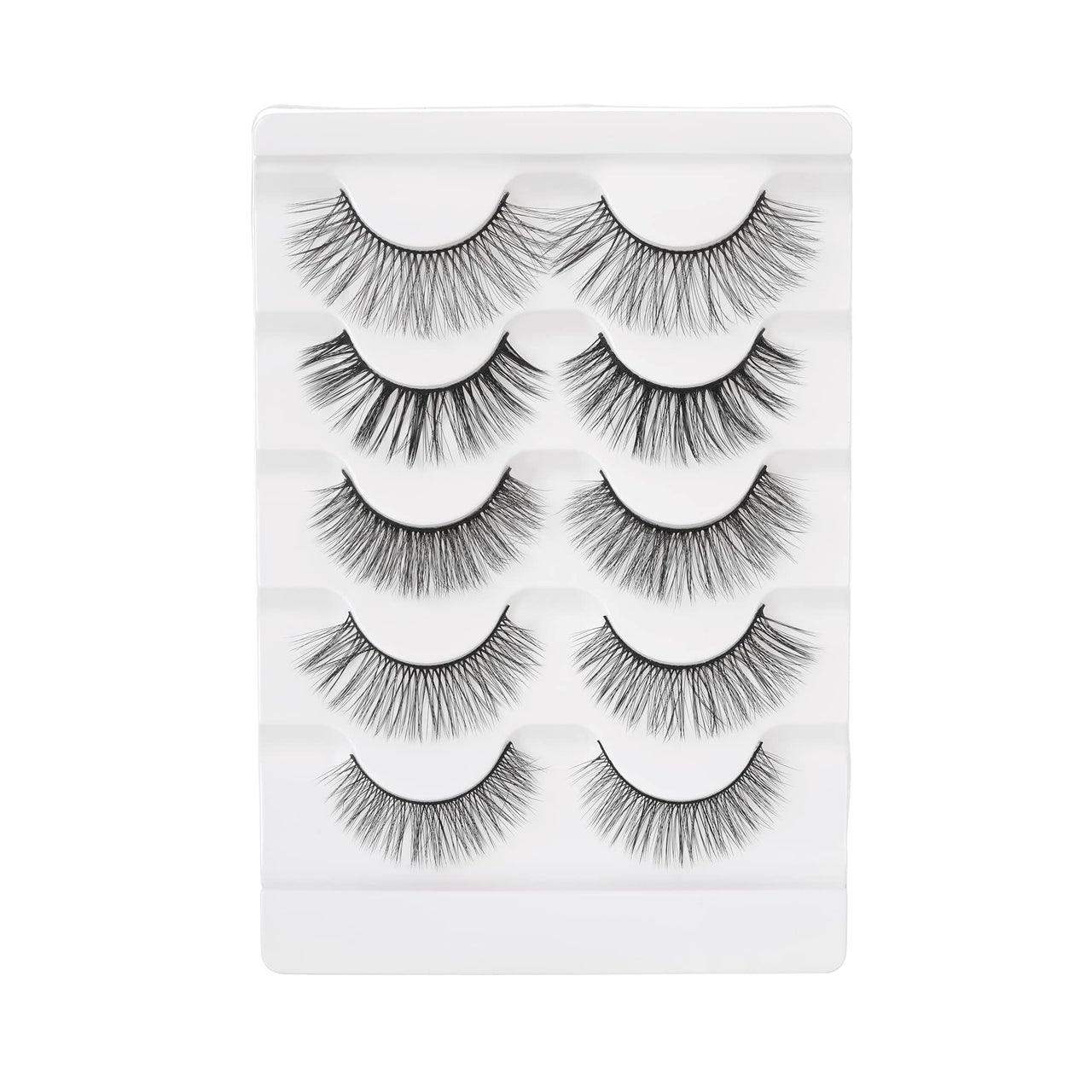 Swiss Beauty Cruelty-Free 3D Eyelashes - Pack of 10 False Eyelashes | Volumising Eye Lashes | Lengthening Eye Lashes | Lightweight Eyelashes | Shade - Black 01, Set of 5