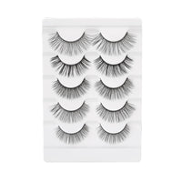 Swiss Beauty Cruelty-Free 3D Eyelashes - Pack of 10 False Eyelashes | Volumising Eye Lashes | Lengthening Eye Lashes | Lightweight Eyelashes | Shade - Black 01, Set of 5