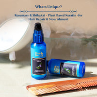 Blue Nectar Rosemary Hair Gel for Curly & Frizzy Hair | Plant Based Keratin Hair Moisturizer for Women & Men | Suitable for All Hair Types (12 Herbs, 50ml)