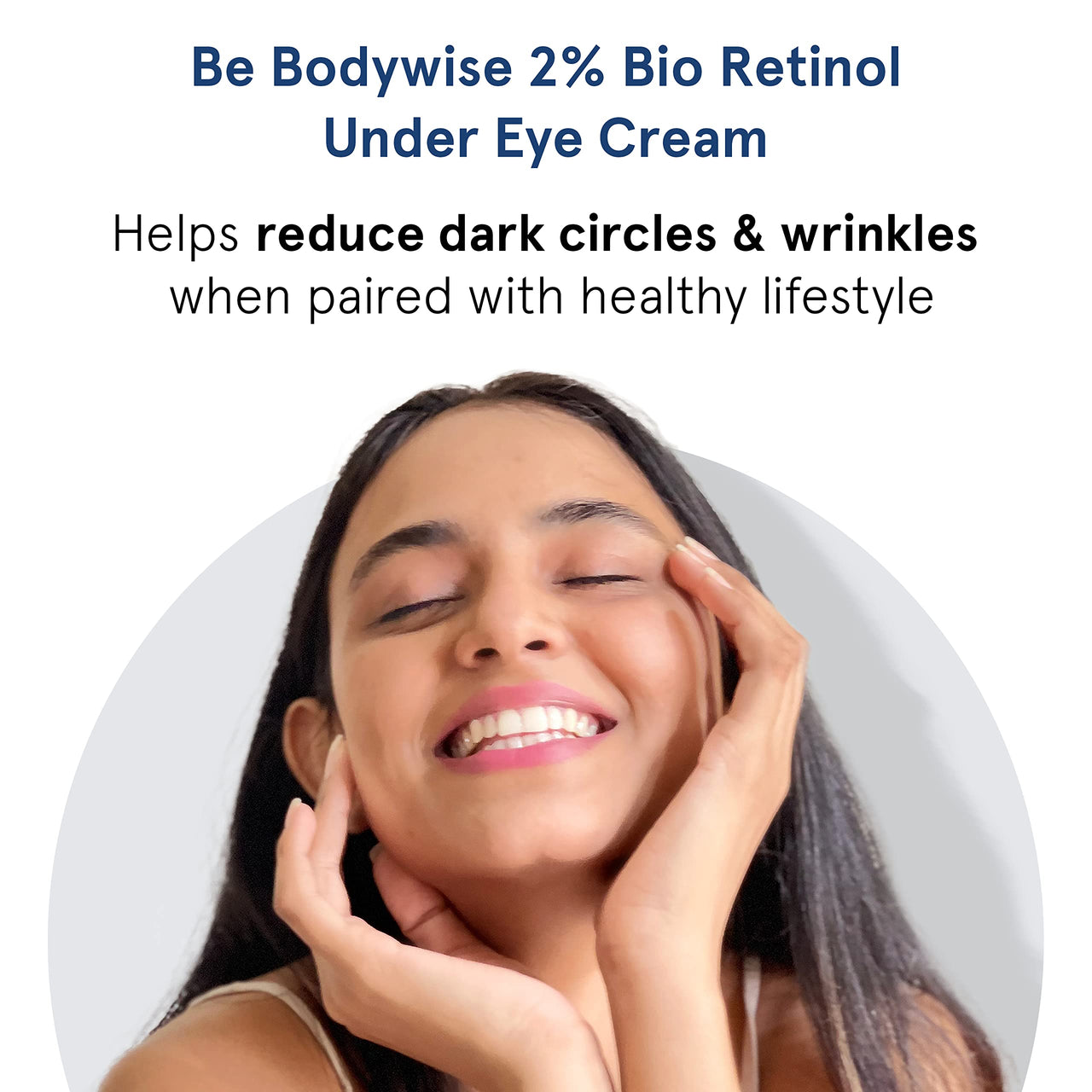 Be Bodywise 2% Bio Retinol Under Eye Cream 15g | With 2% Bio Retinol, 1% Niacinamide & 2% Kakadu Plum | Helps to Reduce Dark Circles, Fine Lines & Wrinkles, Puffed Eyes