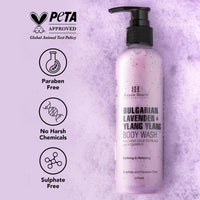 Botanic Hearth Bulgarian Lavender Body Wash with Ylang Ylang, Vitamin E & Sage Leaf | Calming Body Wash Shower Gel for Women and Men | Sulphate & Paraben Free | 245ml