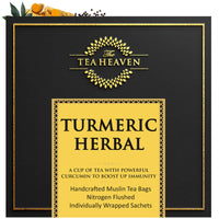 The Tea Heaven | Tea Gift - Immunity Booster- Turmeric Herbal Tea (Wellness Tea) - 100% Organic Ingredients- 17 Tea Bags(16+1 Free Sample)- No Caffeine