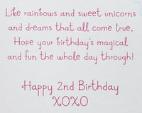 American Greetings 2nd Birthday Card (Unicorn)