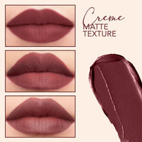Carlton London Creamy Matte Stardust Bullet Long Stay Lipstick |Enriched with Vitamin E, Castor oil | Intense Colour, Moisturised Lips, Smooth & Light |Upto 8 hrs- 4Gm. (Bare Berry)