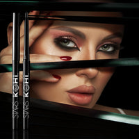 Star's Cosmetics Kohl Kajal Pencil, Black - Long-Lasting, Matte Finish, Highly Pigmented, Smudge-Proof, Waterproof, Lightweight, Soft & Natural Eyeliner, 30g (BLACK, Pack of 2)