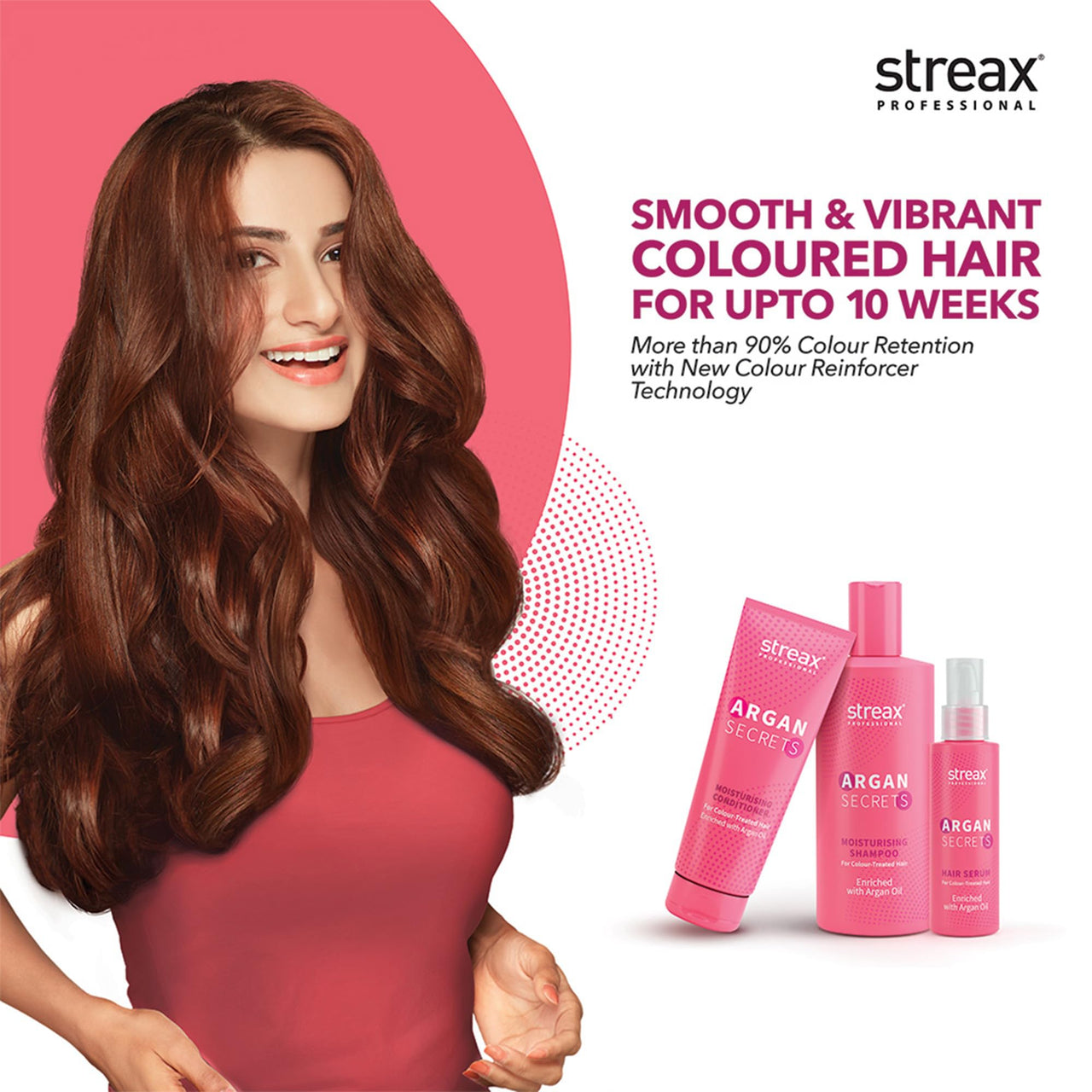 Streax Professional Argan Secret Conditioner | Hair Conditioner For Women Enriched With Argan Oil| Uv Filter For Color Protection | Retains Colour Upto 10 Weeks | 240Gm, (1 Count)